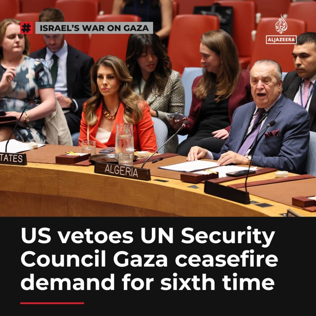 ⚡ Update: ‘Forgive us, Palestinian brothers, sisters’.  

The US vetoed a crucial UNSC res...